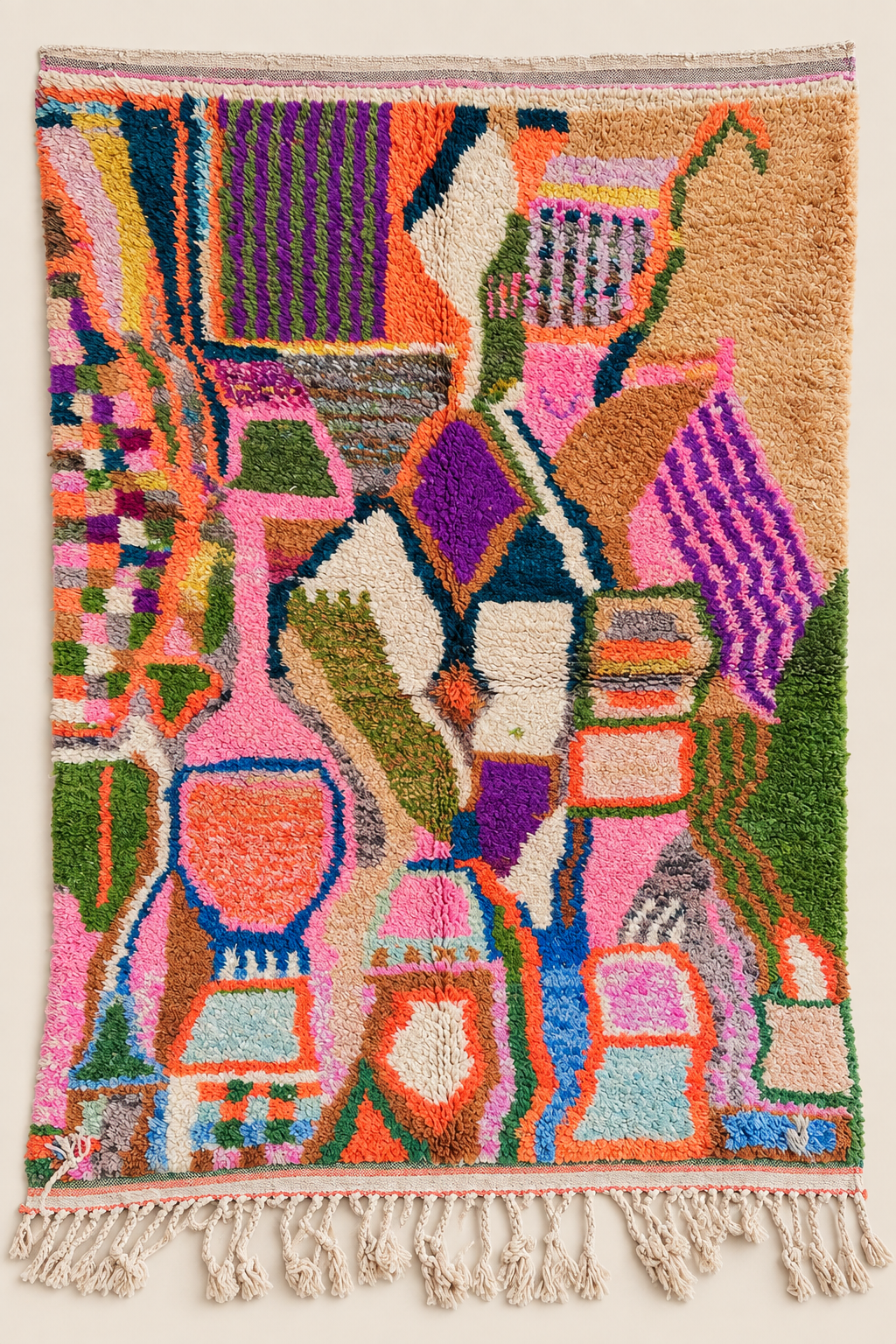 Tapis berbère Beni Ouarain 245 × 166 cm