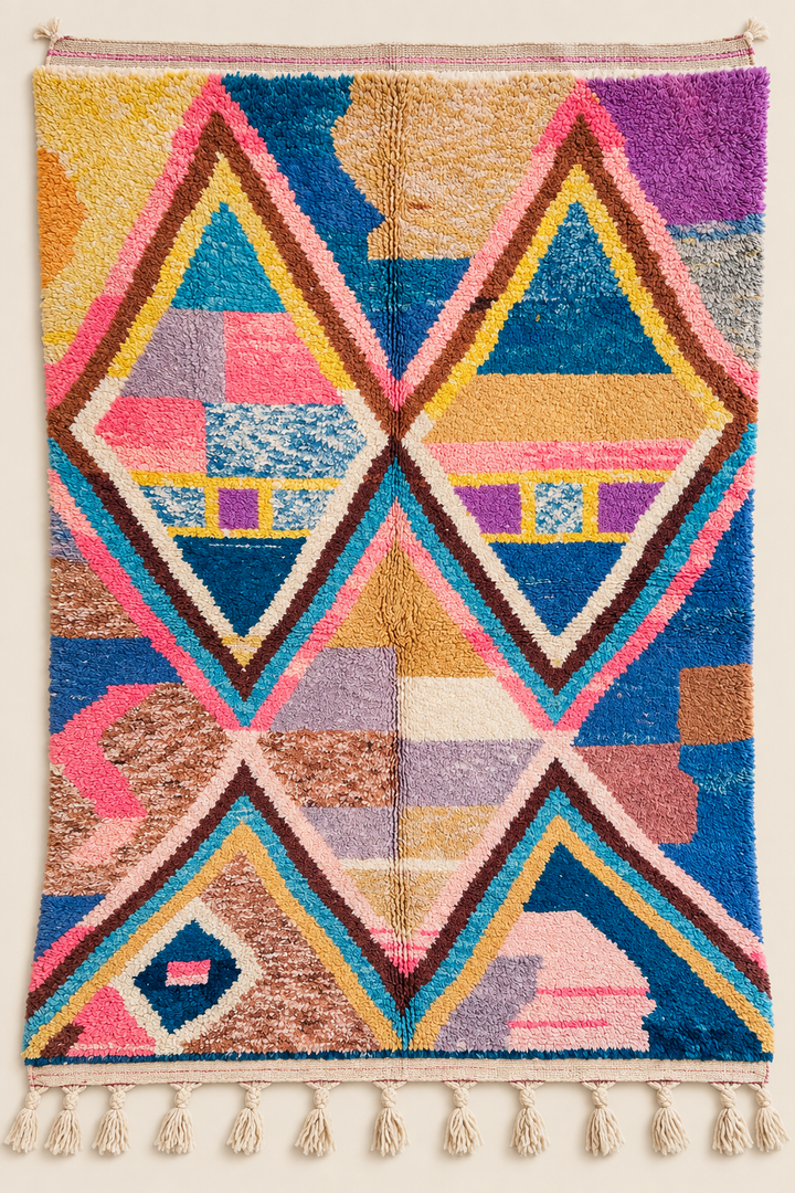Tapis berbère Beni Ouarain  246 × 164 cm