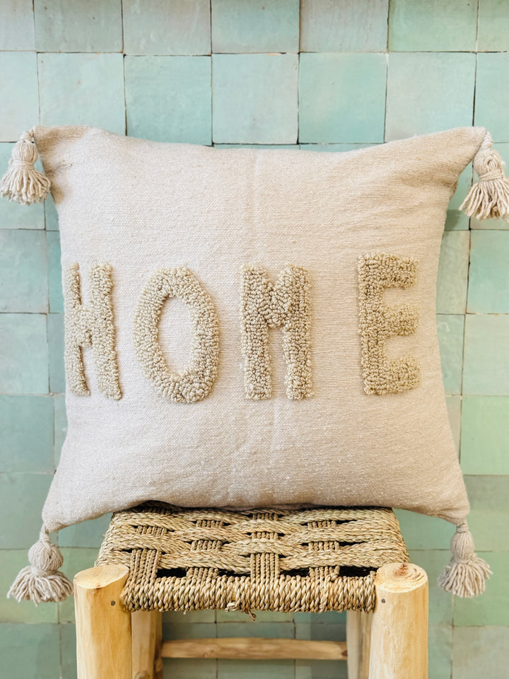 Coussin HOME beige