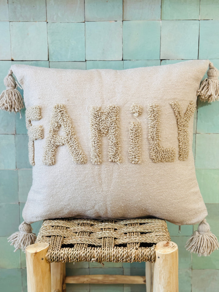 Coussin FAMILY beige