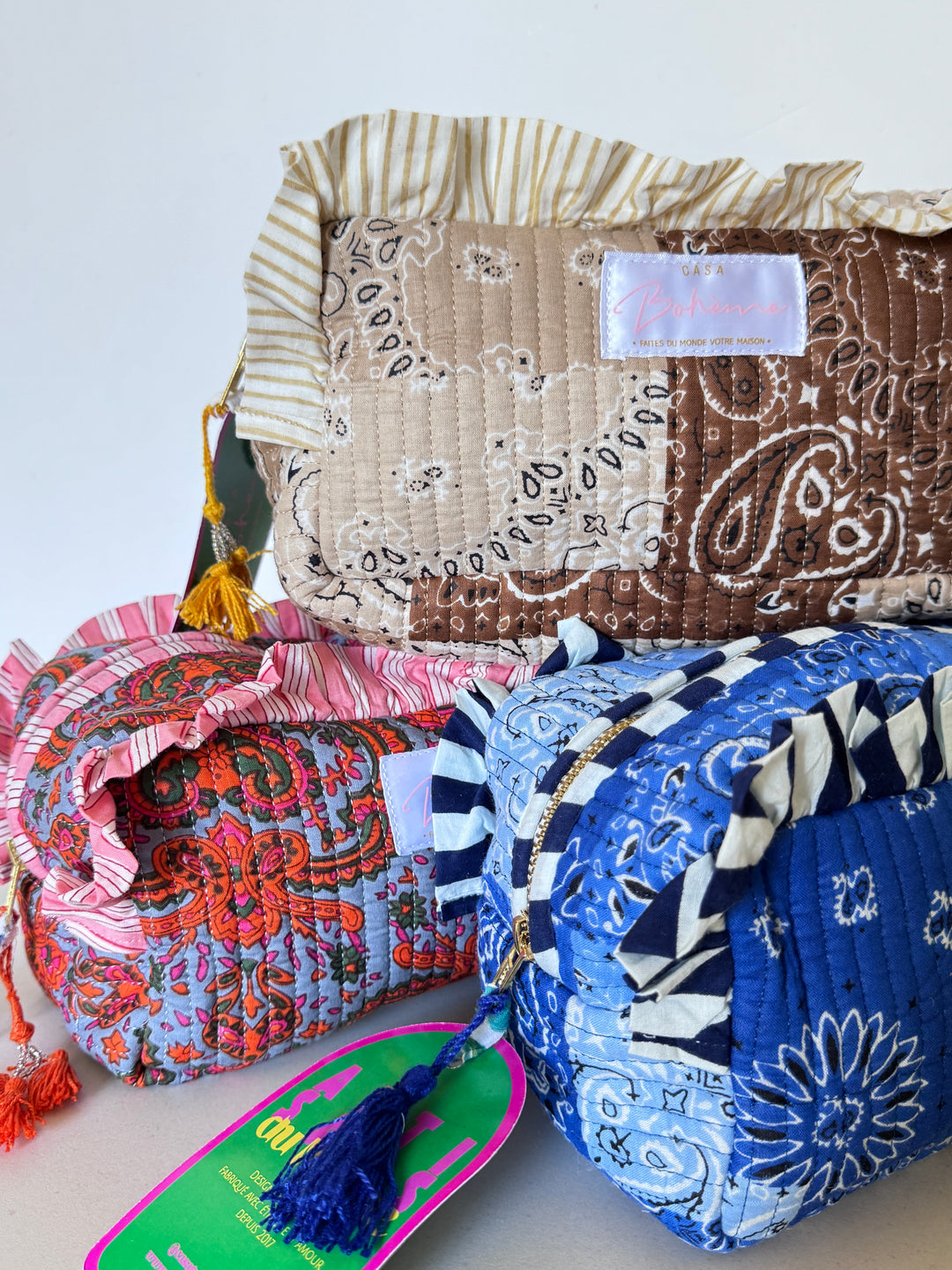 Trousse froufrou - Bandana Bleu