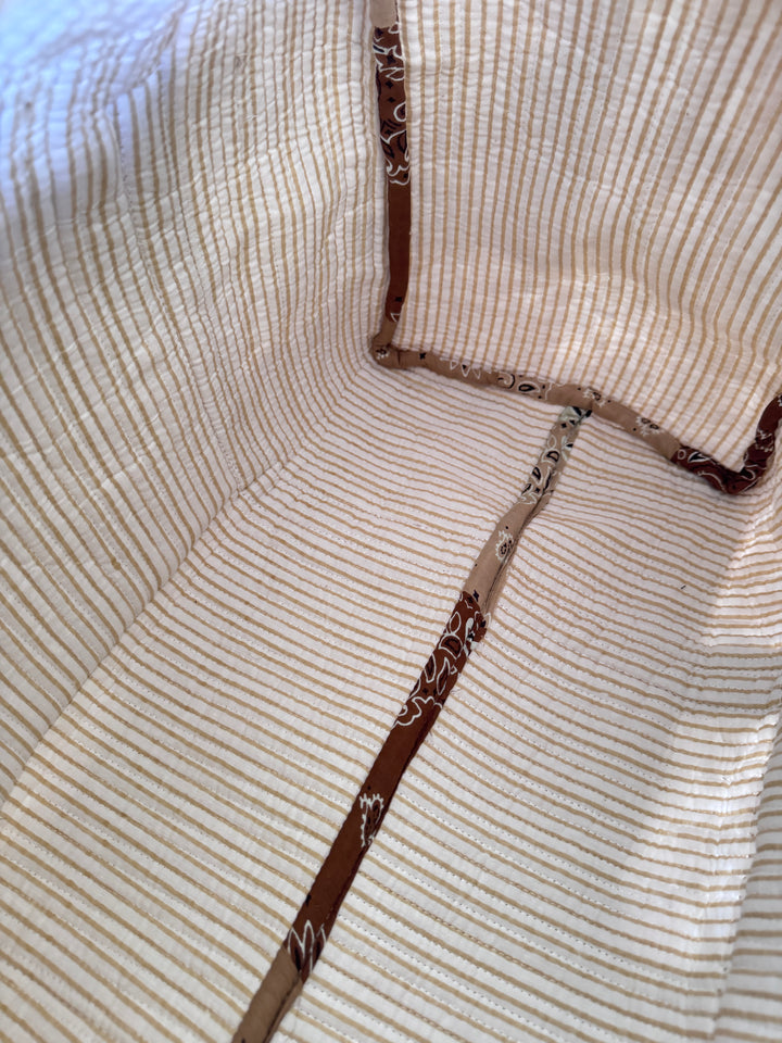 Sac Weekend matelassé en coton – Bandana Beige
