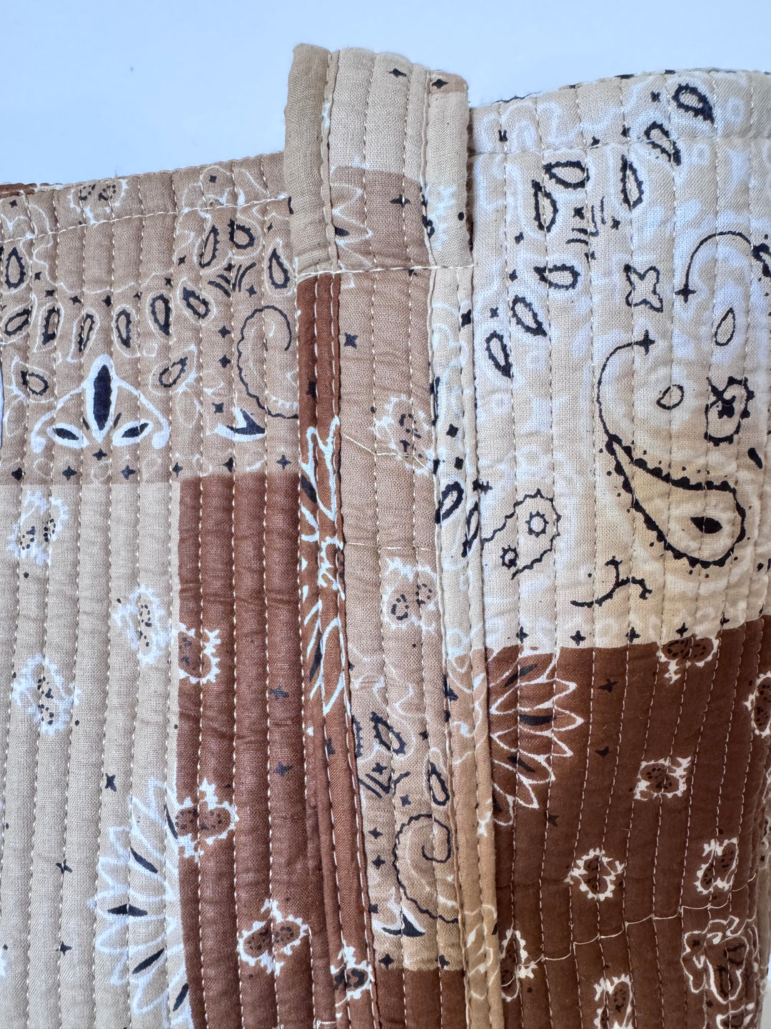Cabas matelassé en coton – Bandana Beige