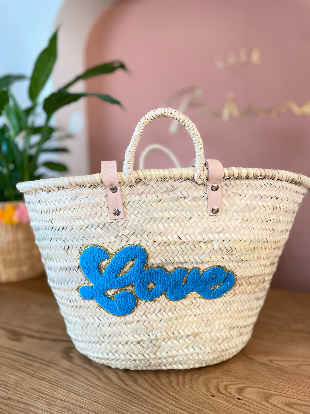 Panier Love Bleu - 2 tailles