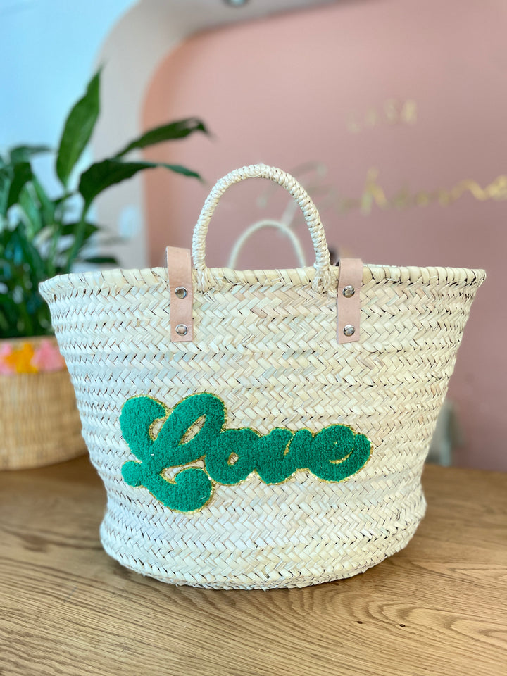 Panier Love Vert - 2 tailles