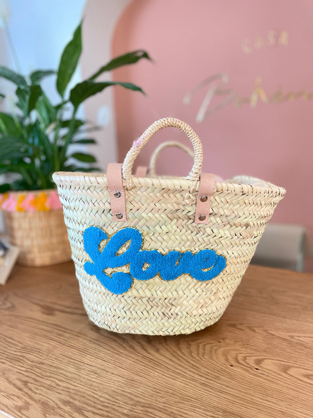 Panier Love Bleu - 2 tailles