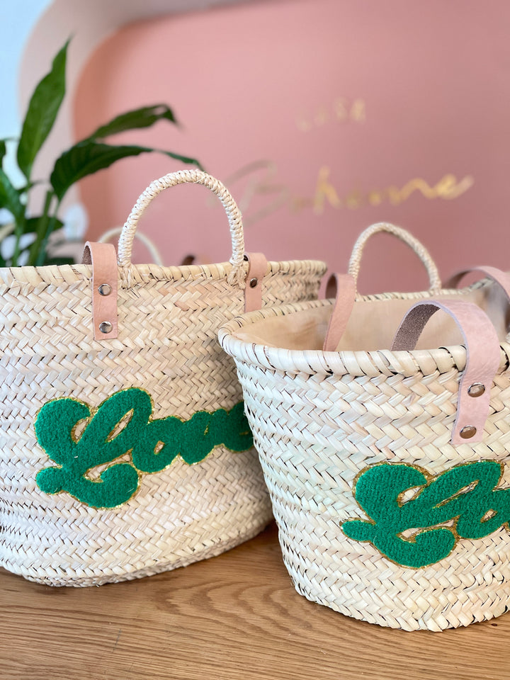 Panier Love Vert - 2 tailles