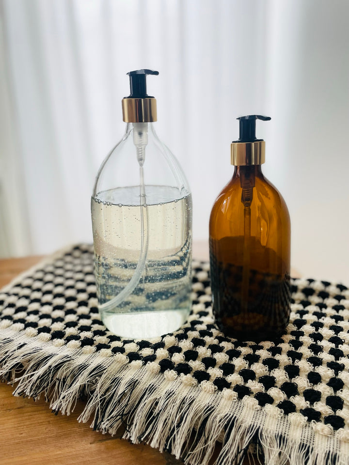 Soap dispenser - amber glass