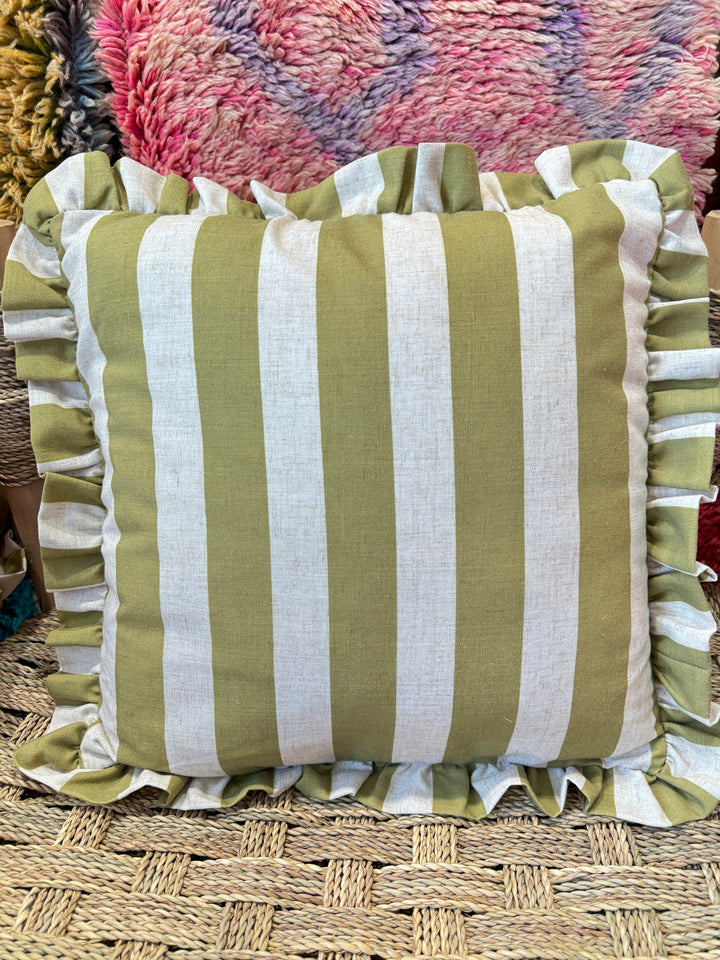 Coussin vert olive