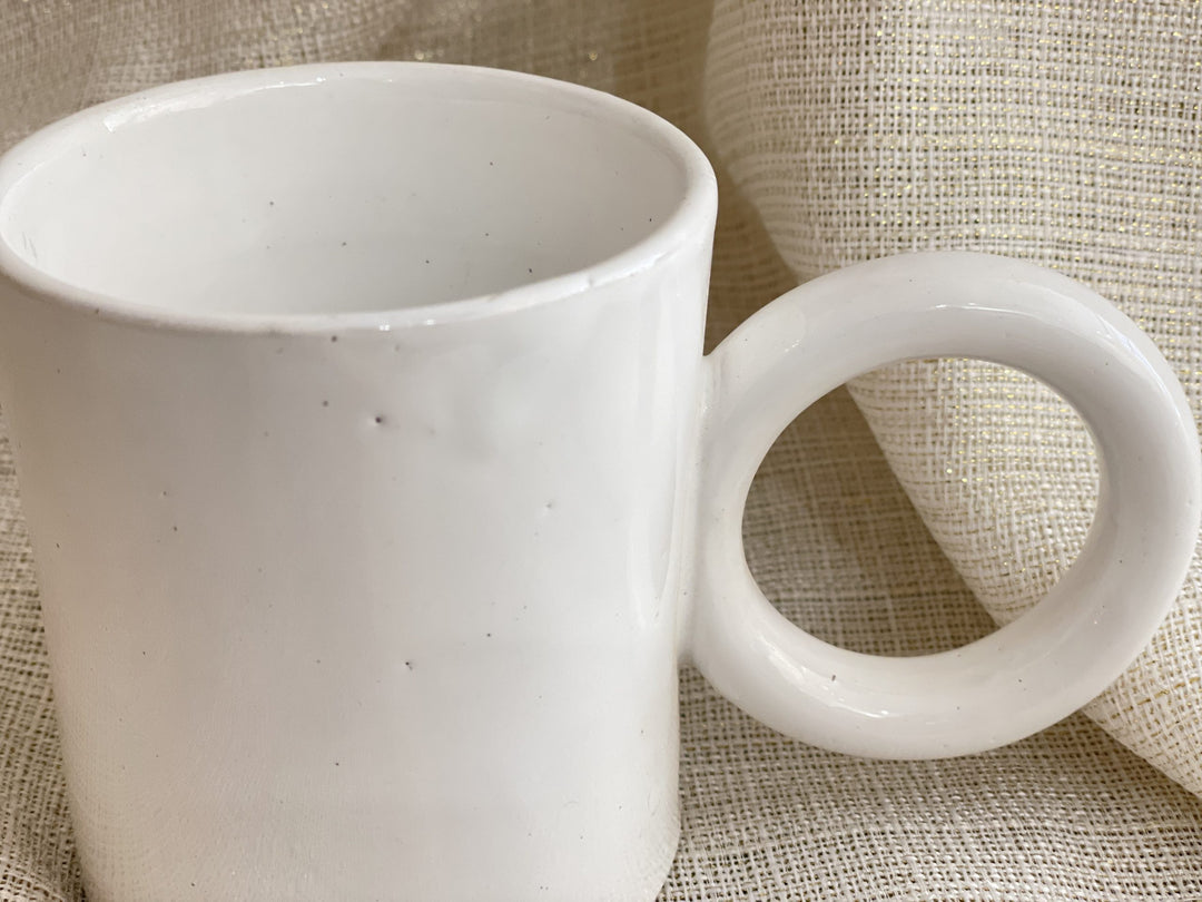 Mug O - blanc